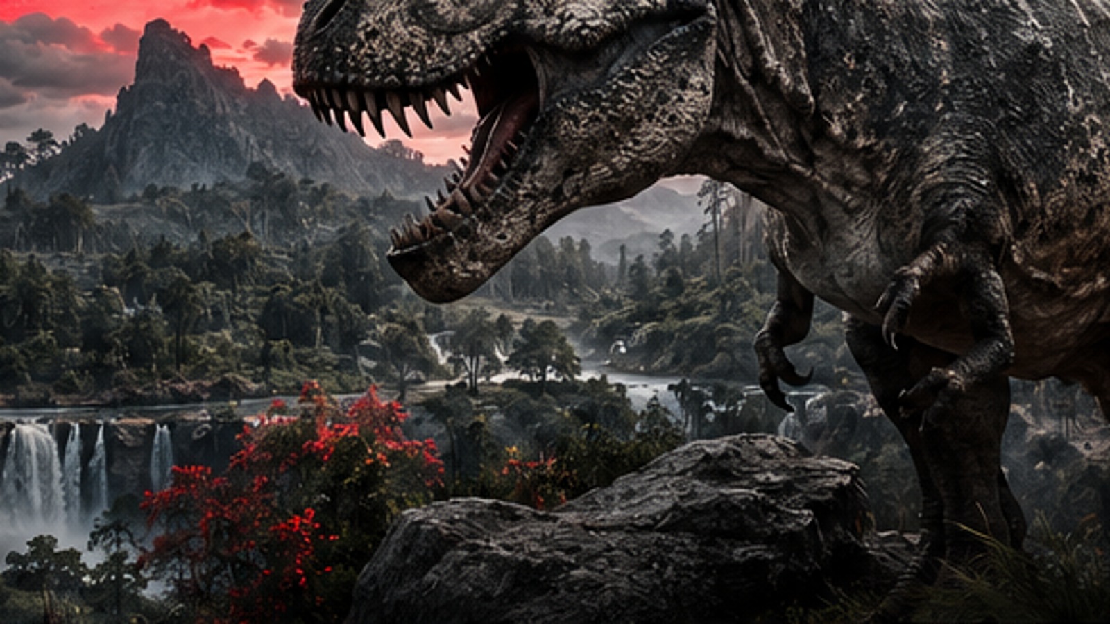 Generated Willy's Haven dinosaur landscape